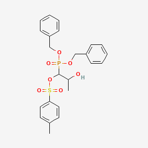 molecular formula C24H27O7PS B15351692 1-(Bis(benzyloxy)phosphoryl)-2-hydroxypropyl 4-Methylbenzenesulfonate 