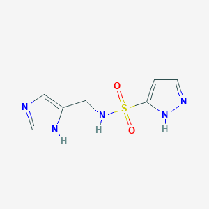 molecular formula C7H9N5O2S B15351701 N-((1H-Imidazol-5-yl)methyl)-1H-pyrazole-5-sulfonamide 