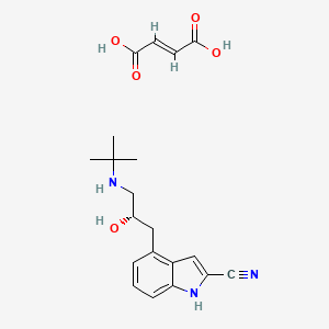 molecular formula C20H25N3O5 B15351707 S(-)-Cyanopindolol (hemifumarate) 
