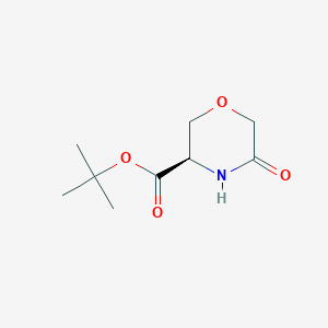 molecular formula C9H15NO4 B15351806 tert-butyl (3R)-5-oxomorpholine-3-carboxylate 