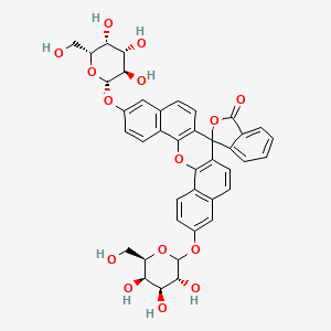 molecular formula C40H36O15 B15351846 Naphthofluorescein DI-O-(B-D-galactopyranoside) 
