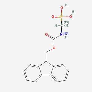 molecular formula C16H16NO5P B15351847 (9H-fluoren-9-ylmethoxycarbonyl(15N)amino)(113C)methylphosphonic acid 