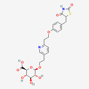 molecular formula C25H28N2O10S B15352210 Hydroxy Pioglitazone (M-VII) beta-D-Glucuronide 
