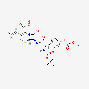 molecular formula C26H31N3O9S B15352225 N-Boc-Cefprozil O-Ethyl Formate 