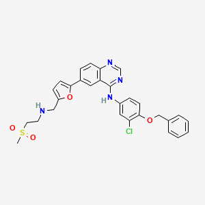 molecular formula C29H27ClN4O4S B15352268 N-(4-(benzyloxy)-3-chlorophenyl)-6-(5-((2-(methylsulfonyl)ethylamino)methyl)furan-2-yl)quinazolin-4-amine 