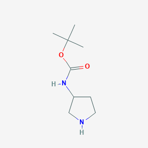 molecular formula C9H18N2O2 B153526 3-(tert-Butoxycarbonylamino)pyrrolidine CAS No. 99724-19-3