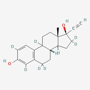 molecular formula C20H24O2 B15352613 Ethynyl Estradiol-2,4,9,6,6,16,16-d7 (Major) 