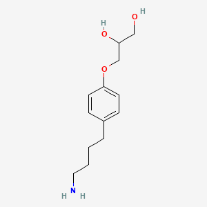 molecular formula C13H21NO3 B15352772 3-[4-(4-Aminobutyl)-phenoxy]propane-1,2-diol 