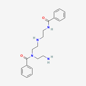 molecular formula C20H26N4O2 B15352891 N-(2-Aminoethyl)-N-(2-((2-benzamidoethyl)amino)ethyl)benzamide 