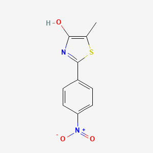 molecular formula C10H8N2O3S B15352902 5-Methyl-2-(4-nitro-phenyl)-thiazol-4-ol 