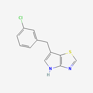 molecular formula C12H9ClN2S B15352912 6-[(3-chlorophenyl)methyl]-4H-pyrrolo[2,3-d][1,3]thiazole 
