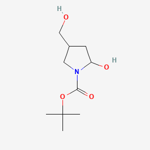 molecular formula C10H19NO4 B15353211 N-Boc-4-(hydroxymethyl)-pyrrolidin-2-ol 