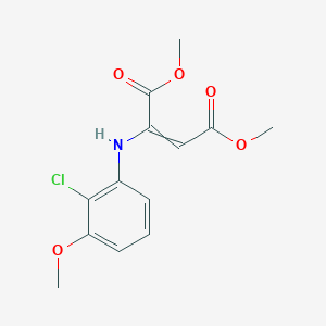 molecular formula C13H14ClNO5 B15353509 dimethyl 2-(2-chloro-3-methoxyanilino)but-2-enedioate 