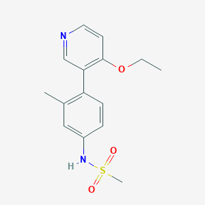 molecular formula C15H18N2O3S B15353534 N-[4-(4-ethoxypyridin-3-yl)-3-methylphenyl]methanesulfonamide 