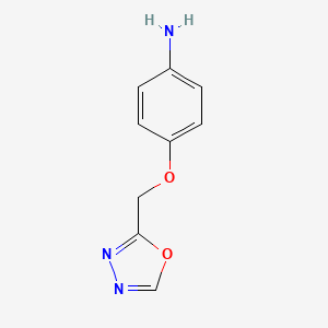 molecular formula C9H9N3O2 B15353743 4-((1,3,4-Oxadiazol-2-yl)methoxy)aniline 