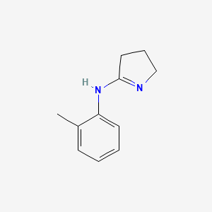 molecular formula C11H14N2 B15353750 N-(2-methylphenyl)-3,4-dihydro-2H-pyrrol-5-amine 