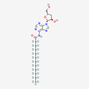 molecular formula C22H35N5O4 B15353771 N6-Lauroyl Cordycepin-d23 