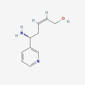molecular formula C10H14N2O B15353961 Despyridine 5-amino-5-pent-2-en-1-ol (R)-(+)-Anatabine 