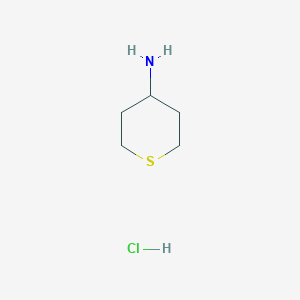molecular formula C5H12ClNS B153540 Tetrahydro-2H-thiopyran-4-amine hydrochloride CAS No. 233763-40-1
