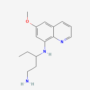 molecular formula C15H21N3O B15354133 N3-(6-Methoxyquinolin-8-yl)pentane-1,3-diamine (Secaquine) 