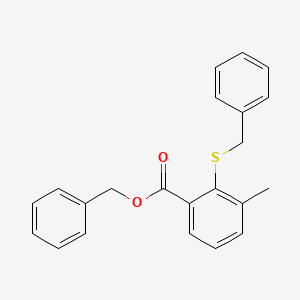 molecular formula C22H20O2S B15354419 Benzyl 2-(Benzylthio)-3-methylbenzoate 