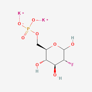 molecular formula C6H10FK2O8P B15354597 dipotassium;[(2R,3S,4S,5R)-5-fluoro-3,4,6-trihydroxyoxan-2-yl]methyl phosphate 