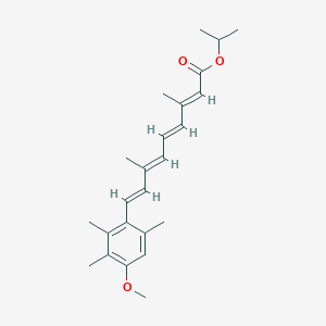 molecular formula C24H32O3 B15354670 propan-2-yl (2E,4E,6E,8E)-9-(4-methoxy-2,3,6-trimethylphenyl)-3,7-dimethylnona-2,4,6,8-tetraenoate 