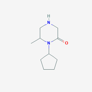 molecular formula C10H18N2O B15354730 1-Cyclopentyl-6-methylpiperazin-2-one 
