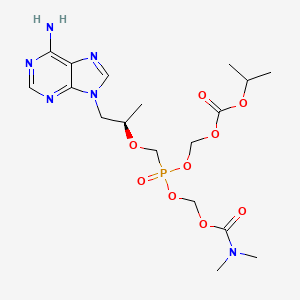 molecular formula C18H29N6O9P B15354998 Dimethylaminocarboxymethyl POC Tenofovir (Mixture of Diastereomers) 