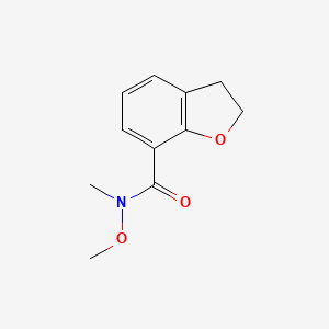 molecular formula C11H13NO3 B15355020 N-methoxy-N-methyl-2,3-dihydro-1-benzofuran-7-carboxamide 