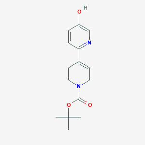 molecular formula C15H20N2O3 B15355184 tert-butyl 5-hydroxy-3',6'-dihydro-[2,4'-bipyridine]-1'(2'H)-carboxylate 
