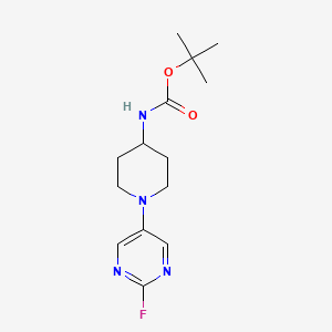 molecular formula C14H21FN4O2 B15355261 tert-butyl N-[1-(2-fluoropyrimidin-5-yl)piperidin-4-yl]carbamate 