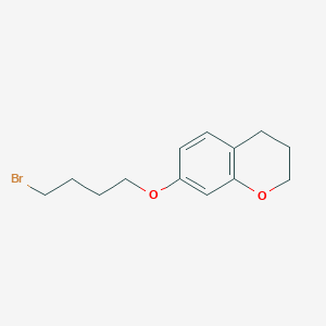 molecular formula C13H17BrO2 B15355275 7-(4-Bromobutoxy)chromane 