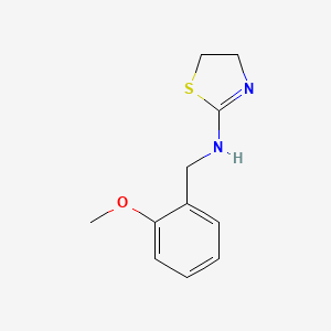 molecular formula C11H14N2OS B15355919 N-[(2-methoxyphenyl)methyl]-4,5-dihydro-1,3-thiazol-2-amine 
