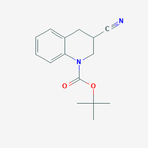 molecular formula C15H18N2O2 B15355956 tert-butyl 3-cyano-3,4-dihydro-2H-quinoline-1-carboxylate 