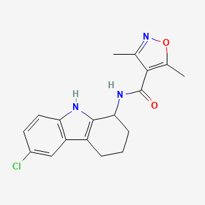 molecular formula C18H18ClN3O2 B15356117 N-(6-chloro-2,3,4,9-tetrahydro-1H-carbazol-1-yl)-3,5-dimethyl-1,2-oxazole-4-carboxamide 