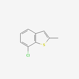 molecular formula C9H7ClS B15356220 7-chloro-2-methylBenzo[b]thiophene CAS No. 53299-67-5