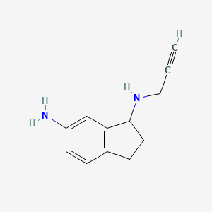 molecular formula C12H14N2 B15356234 N1-prop-2-ynyl-indan-1,6-diamine 