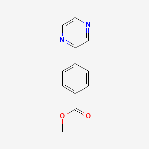 molecular formula C12H10N2O2 B15356260 Methyl 4-(pyrazin-2-yl)benzoate 