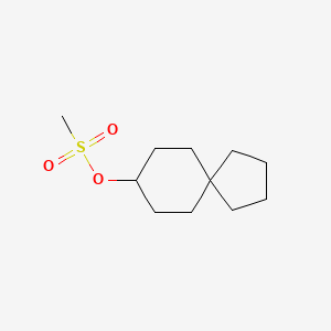 molecular formula C11H20O3S B15356270 Spiro[4.5]decan-8-yl methanesulfonate 