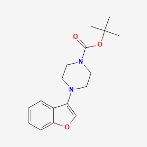 molecular formula C17H22N2O3 B15356396 Tert-butyl 4-(1-benzofuran-3-yl)piperazine-1-carboxylate 