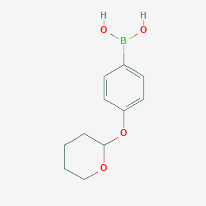 molecular formula C11H15BO4 B153565 4-(2-Tetrahydropyranyloxy)phenylboronic acid CAS No. 182281-01-2