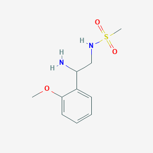 molecular formula C10H16N2O3S B15356735 N-[2-amino-2-(2-methoxyphenyl)ethyl]methanesulfonamide 
