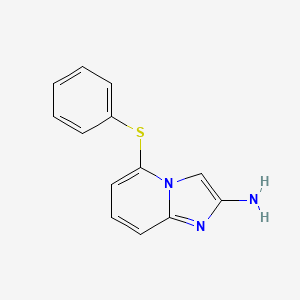 molecular formula C13H11N3S B15356765 Imidazo[1,2-a]pyridin-2-amine,5-(phenylthio)- 