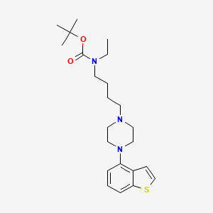 molecular formula C23H35N3O2S B15356922 tert-butyl N-[4-[4-(1-benzothiophen-4-yl)piperazin-1-yl]butyl]-N-ethylcarbamate 