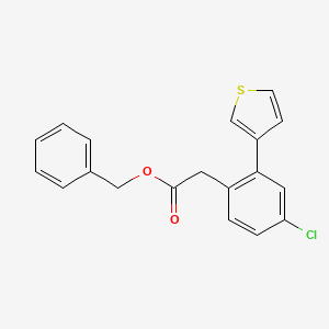 molecular formula C19H15ClO2S B15356988 Benzyl [4-chloro-2-(3-thienyl)phenyl]acetate 