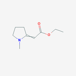 molecular formula C9H15NO2 B15357005 Ethyl (1-methylpyrrolidin-2-ylidene)acetate CAS No. 96333-55-0