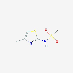molecular formula C5H8N2O2S2 B15357135 N-(4-methyl-1,3-thiazol-2-yl)methanesulfonamide 