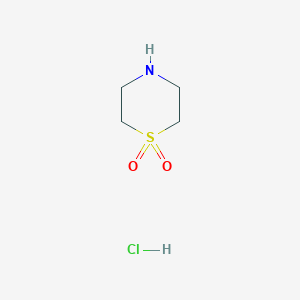 molecular formula C4H10ClNO2S B153576 噻吗啉 1,1-二氧化物盐酸盐 CAS No. 59801-62-6