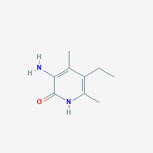 molecular formula C9H14N2O B15357860 3-amino-5-ethyl-4,6-dimethyl-1H-pyridin-2-one 